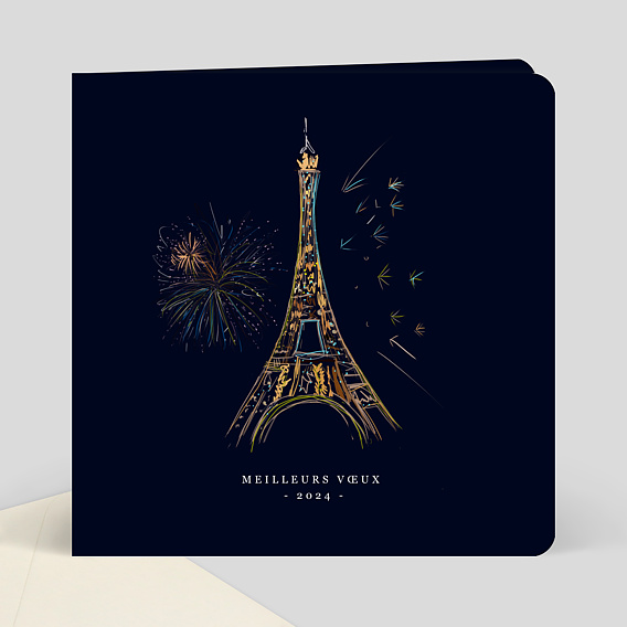 Carte de Vœux Entreprise Tour Eiffel