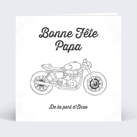 Carte fête des pères Moto