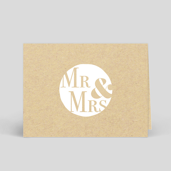 Marque-place mariage Mr & Mrs