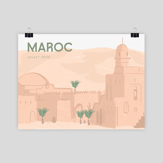 Poster voyage Maroc