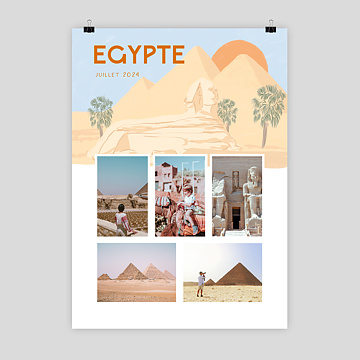 Poster voyage Égypte Illustré