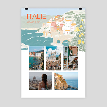 Poster voyage Italie Illustrée