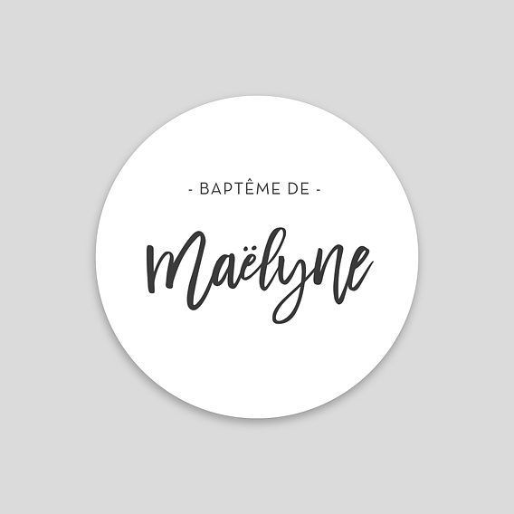 Stickers Baptême Belles Lettres 