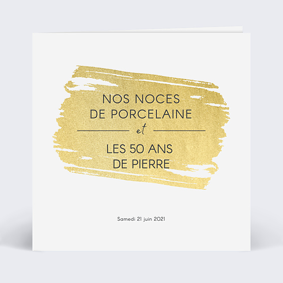 Invitation Anniversaire Adulte Trait Doré