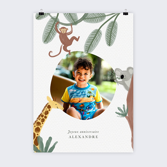 Affiche anniversaire Amis de la jungle