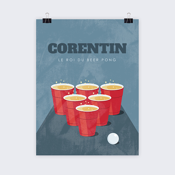 Affiche anniversaire Beer Pong