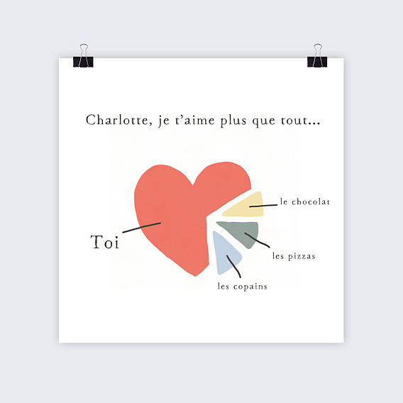Affiche anniversaire Je t'Aime Plus que...
