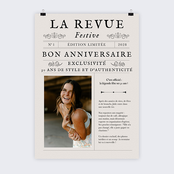 Affiche Anniversaire La revue