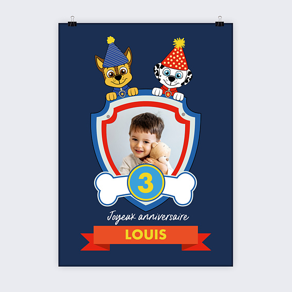 Affiche anniversaire Patrouille party