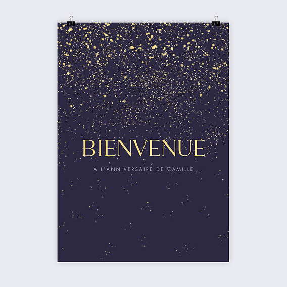 Affiche Anniversaire Pluie de fête