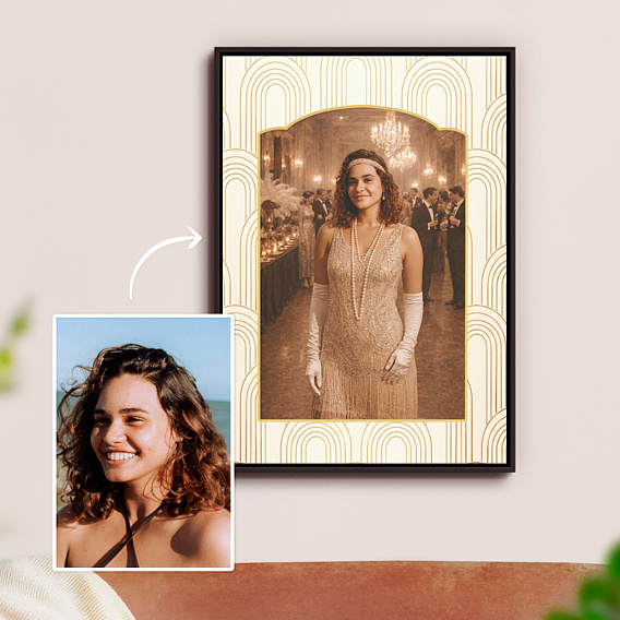 Affiche Anniversaire Portrait univers Gatbsy