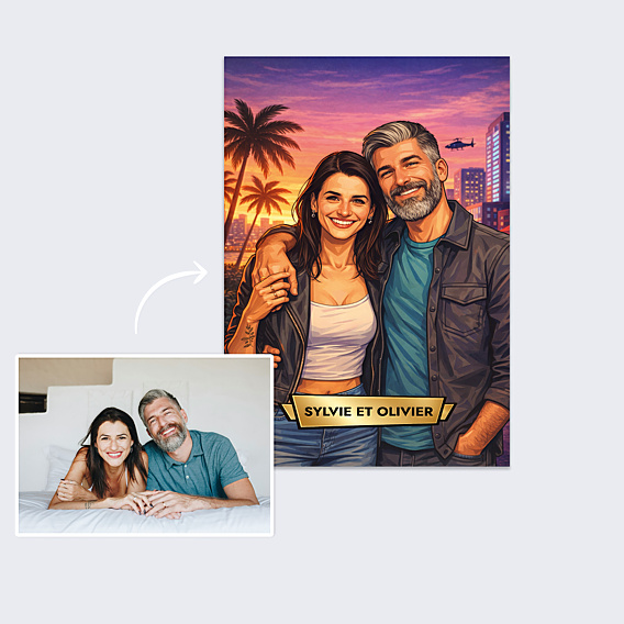 Affiche Anniversaire Portrait jeu vidéo urbain