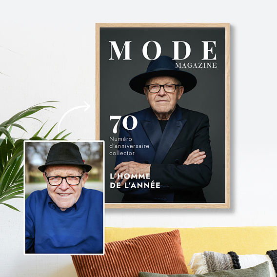 Affiche Anniversaire Portrait magazine