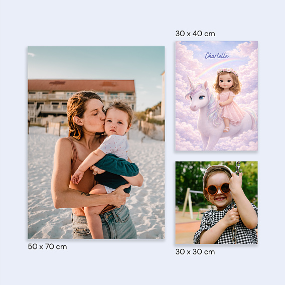 Affiche Anniversaire Portrait avec licorne