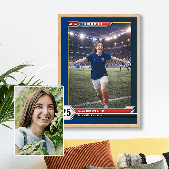 Affiche Anniversaire Portrait en footballeur