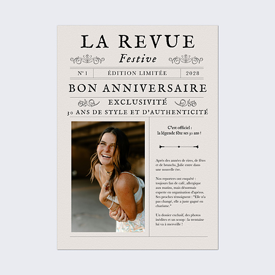 Affiche Anniversaire La revue