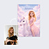Affiche Anniversaire Portrait avec licorne