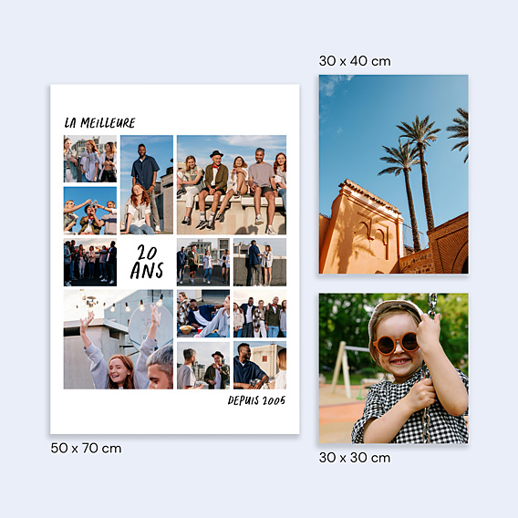 Affiche Anniversaire Multiphoto