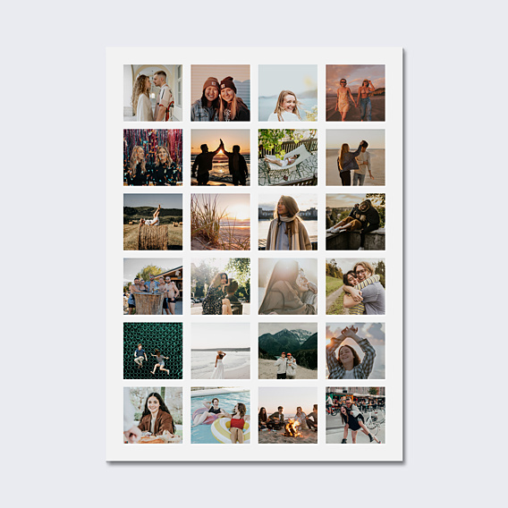 Affiche Anniversaire 24 photos carrées