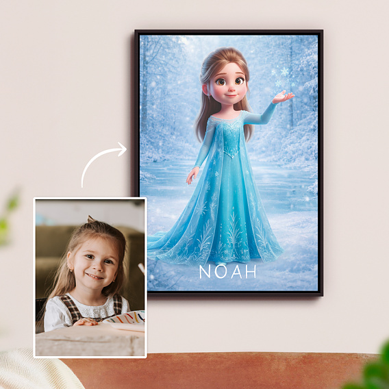 Affiche Anniversaire Portrait en princesse