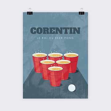 Affiche Anniversaire Beer Pong