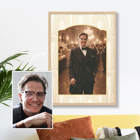 Affiche Anniversaire Portrait univers Gatbsy