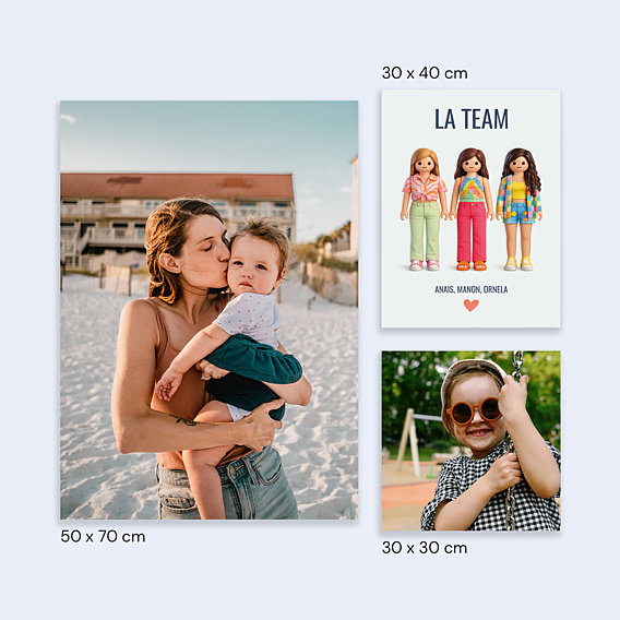 Affiche Anniversaire Portrait en figurine