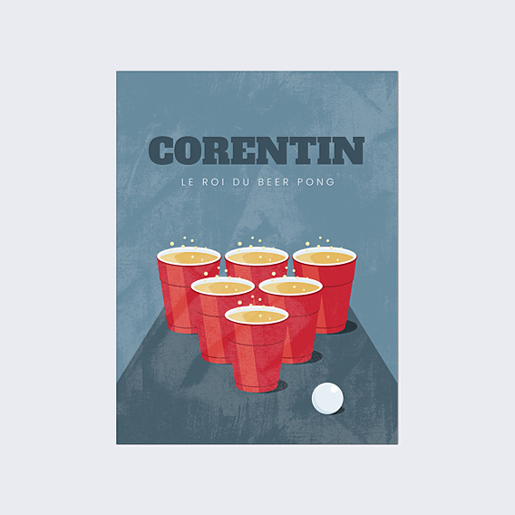 Affiche Anniversaire Beer Pong