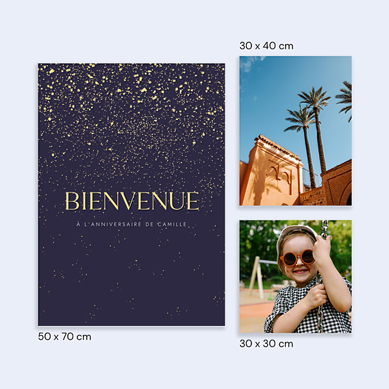 Affiche Anniversaire Pluie de fête