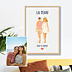 Affiche Anniversaire Portrait aligné minimaliste
