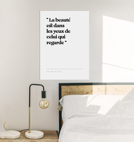 Affiche Déco Citation Beauté