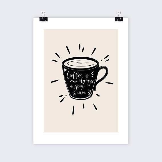 Poster personnalisé Citation Café