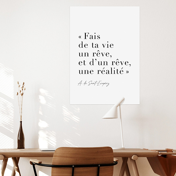 Poster personnalisé Citation Rêve
