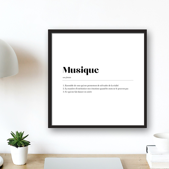 Poster personnalisé Définition Musique