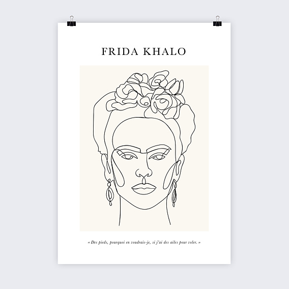 Poster personnalisé Line Art Frida