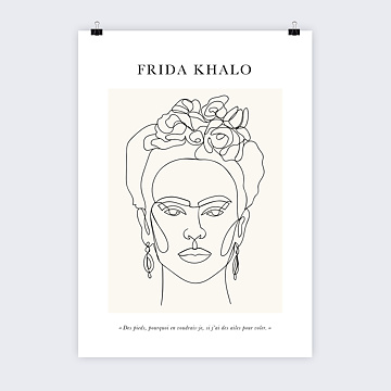 Affiche Déco Line Art Frida