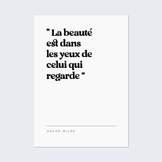 Poster famille Citation Beauté