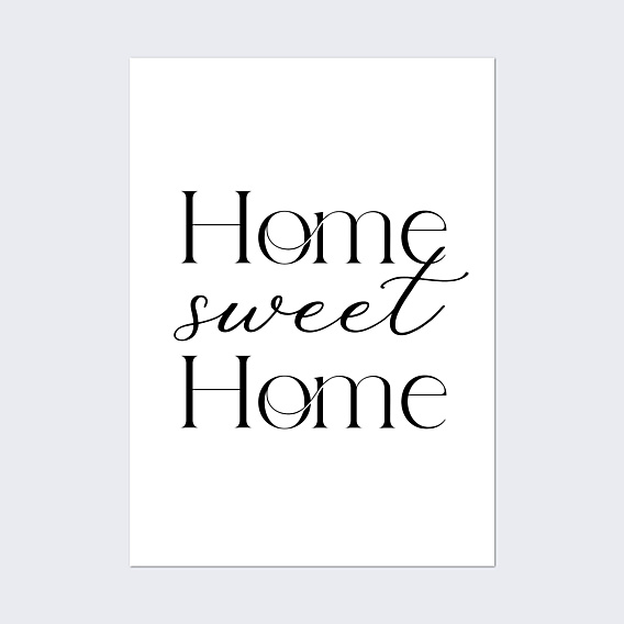 Poster famille Typographie Home