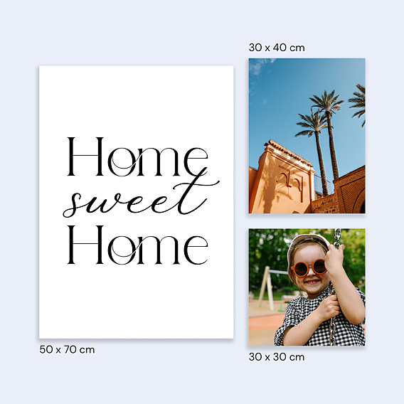 Poster famille Typographie Home