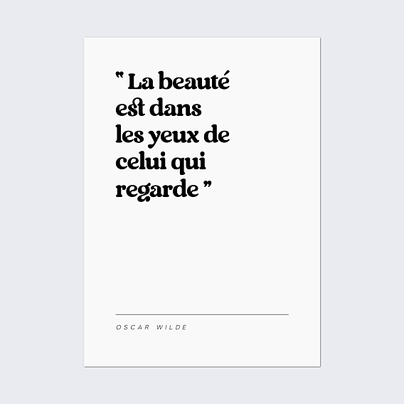 Poster famille Citation Beauté