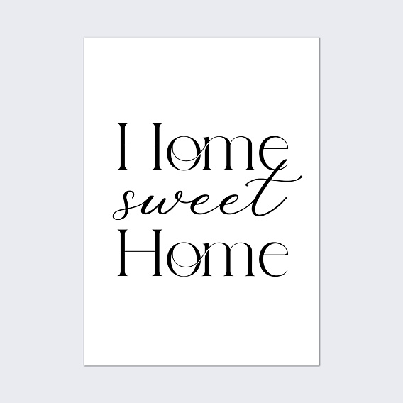 Poster famille Typographie Home