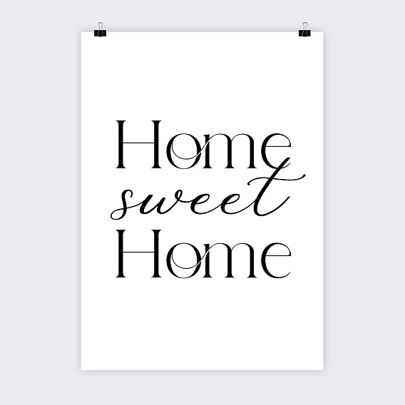 Affiche famille Typographie Home Recto