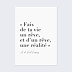 Poster famille Citation Rêve