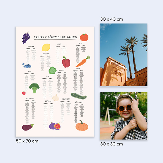 Poster famille Fruits et Légumes de Saison