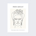 Poster famille Line Art Frida