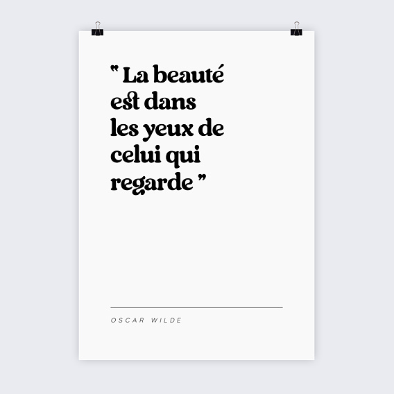 Affiche famille Citation Beauté Recto