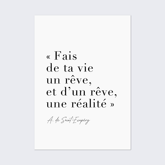 Poster famille Citation Rêve
