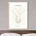 Poster personnalisé Line Art Amour