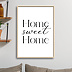 Poster personnalisé Typographie Home