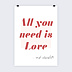 Poster personnalisé All you need Recto